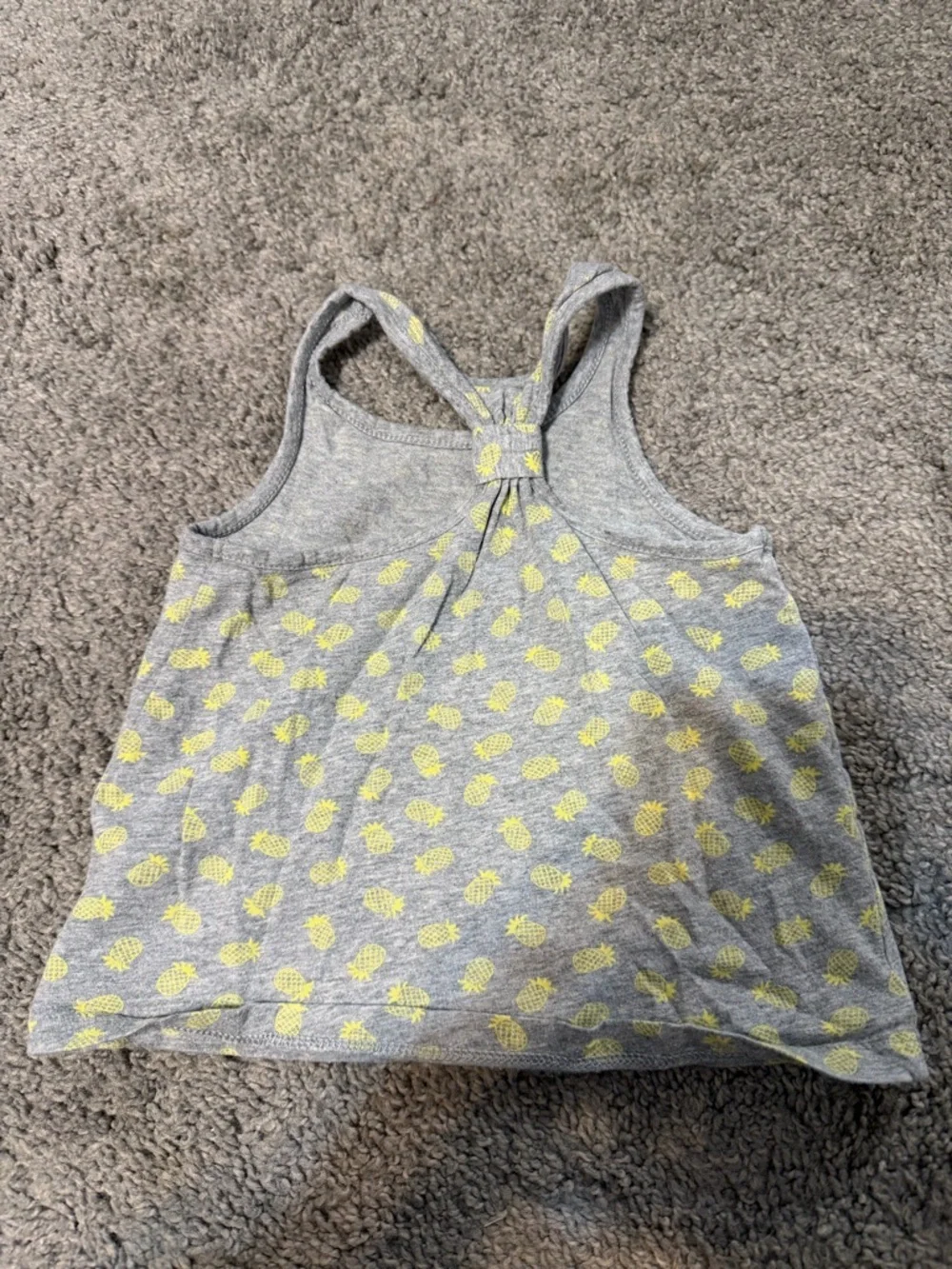 GAP Gray Tank Top with Yellow Pineapple Pattern